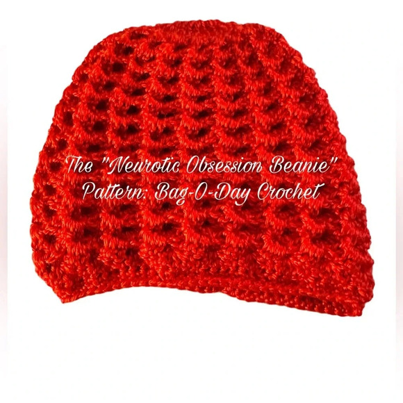 New Women’s “Neurotic Obsession” Handmade Crochet Beanie - Picture 8 of 9